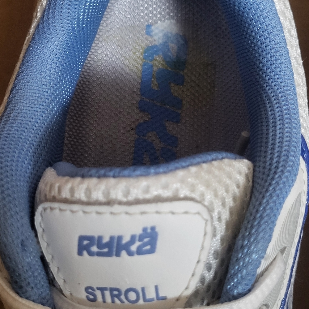 Ryka Stroll White/Blue Sneakers Women Size 8 - Picture 6 of 12